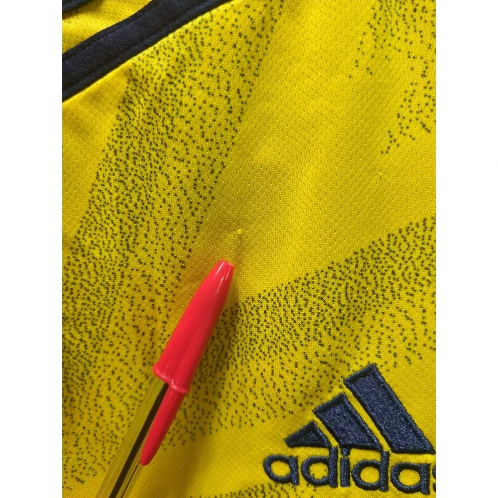 Arsenal Youth Large Premier League Soccer Jersey Adidas Fly Emirates Yellow
